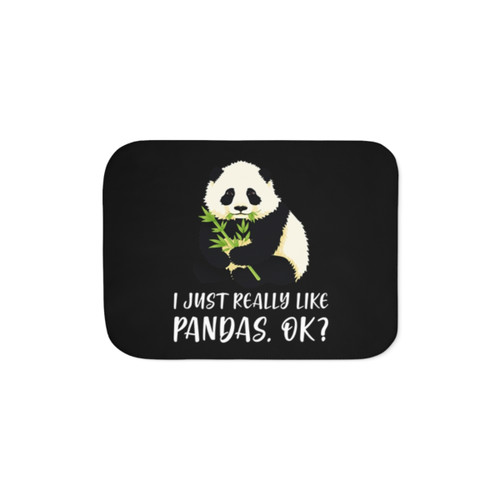 Cozy panda-themed sherpa blanket