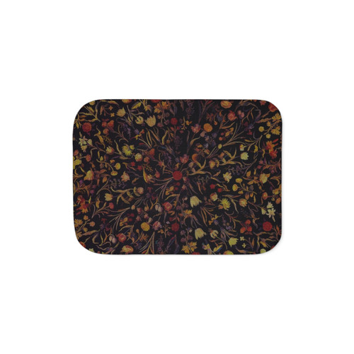 Mythical Midnight Floral Sherpa Blanket