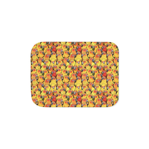 Colorful Sun Conure Sherpa Blanket