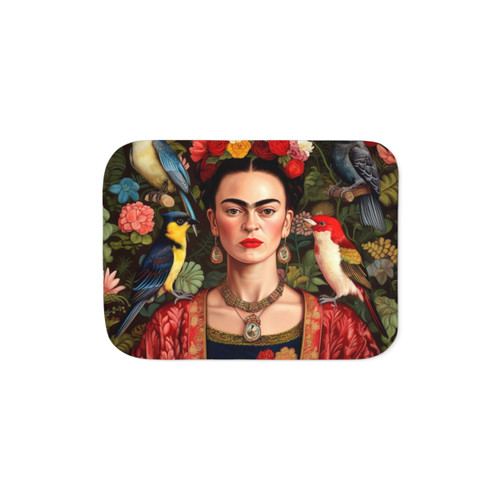 Frida Kahlo Sherpa Throw Blanket