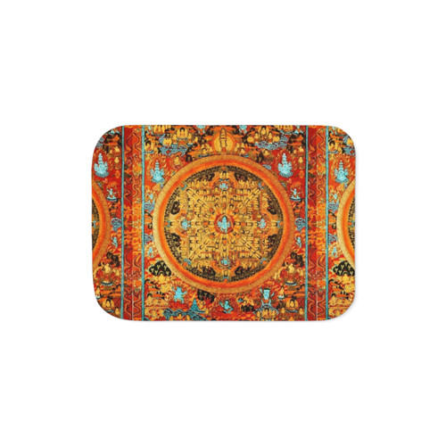 Buddhist Mandala Sherpa Blanket