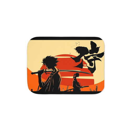 Sunset Samurai Sherpa Blanket