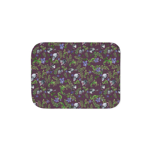 Opossum Print Sherpa Blanket