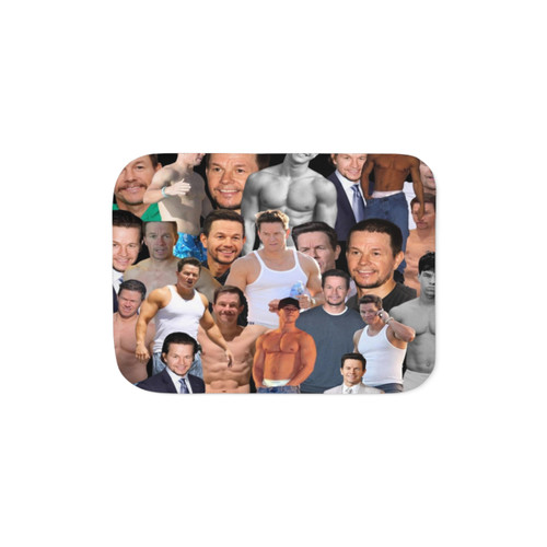 Mark Wahlberg Photo Collage Sherpa Blanket