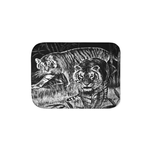 Cobija del Tigre Mexican Sherpa Blanket with Tiger Meme