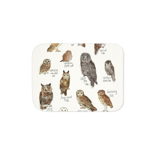 Owls Sherpa Blanket - Cozy Wildlife Throw Blanket