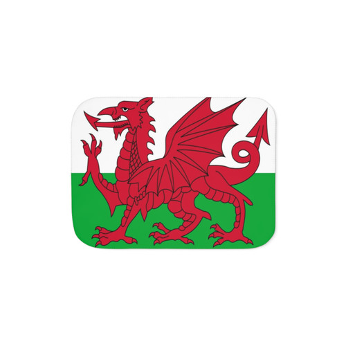 Welsh Flag - Wales Red Dragon Sherpa Blanket