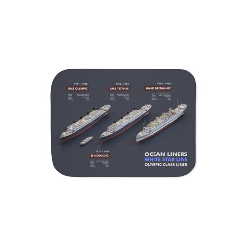 White Star Line Sherpa Blanket - Ocean Liners