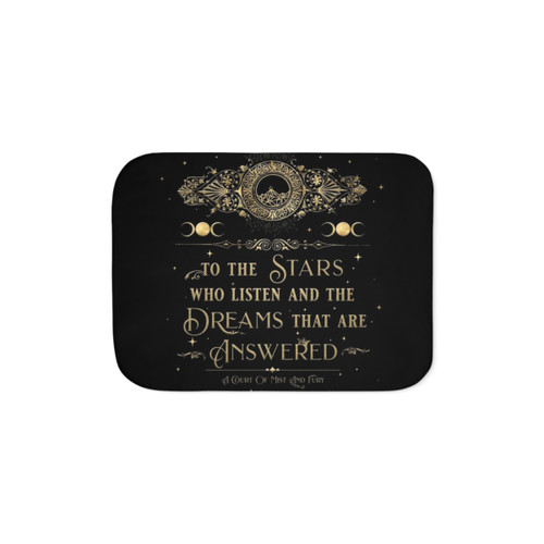 ACOTAR Sherpa Blanket featuring book quote