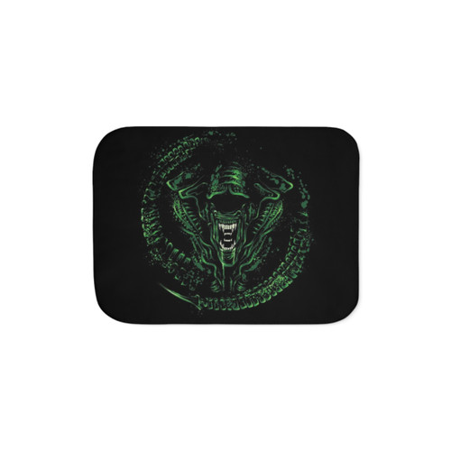 Queen Sherpa Blanket with Alien Xenomorph Design