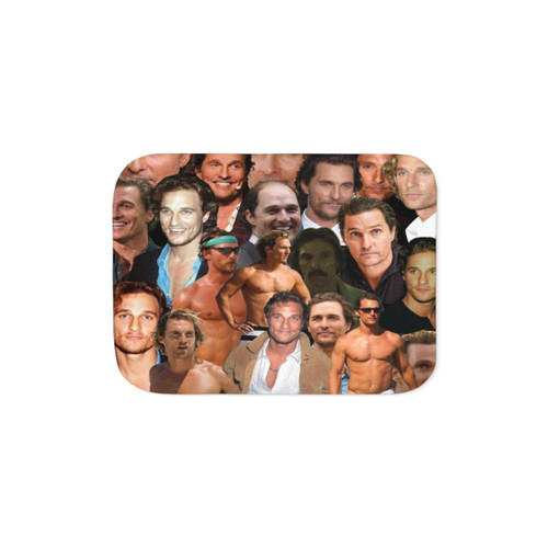 Matthew McConaughey Photo Collage Sherpa Blanket