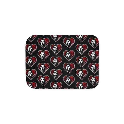 Ghostface Heart Sherpa Blanket