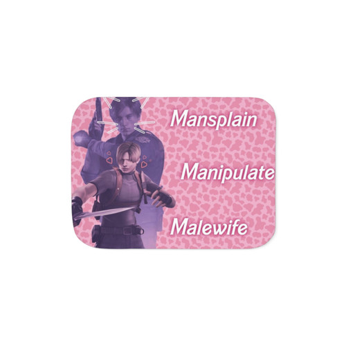 Cow Sherpa Blanket featuring Resident Evil character Leon Kennedy