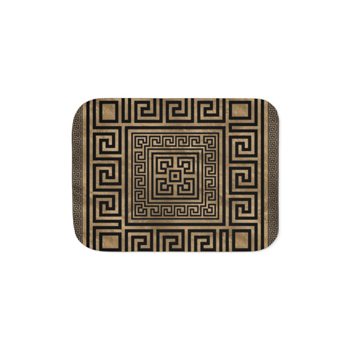 Greek Key Ornament Sherpa Blanket