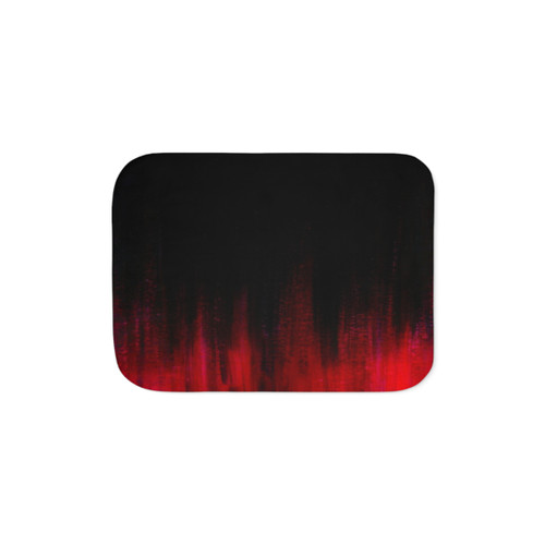 Abstract Sherpa Blanket in Red and Black