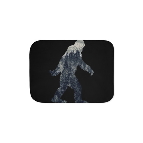 Sherpa Blanket with Sasquatch Silhouette
