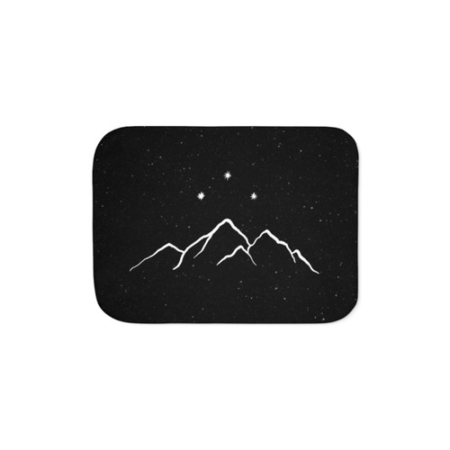 Night Court Starry Black and White Sherpa Blanket