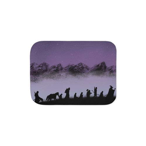 The Fellowship of the Ring Sherpa Blanket featuring LOTR fan art