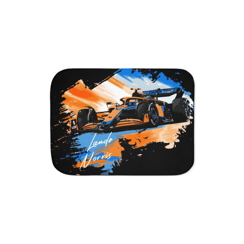 Lando Norris Vintage Digi Art 2024 Sherpa Blanket