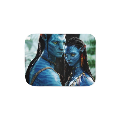 Blue Sherpa Blanket for Couples