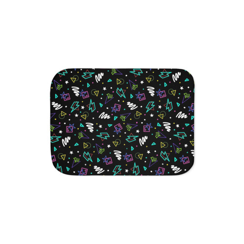 FNAF Security Breach Sherpa Blanket with Arcade Carpet Design