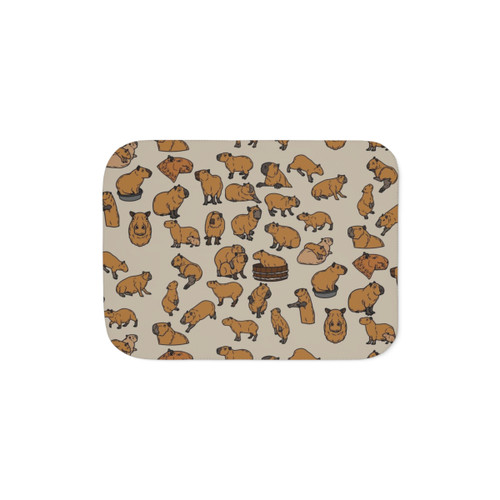 Cozy Sherpa Capybara Blanket