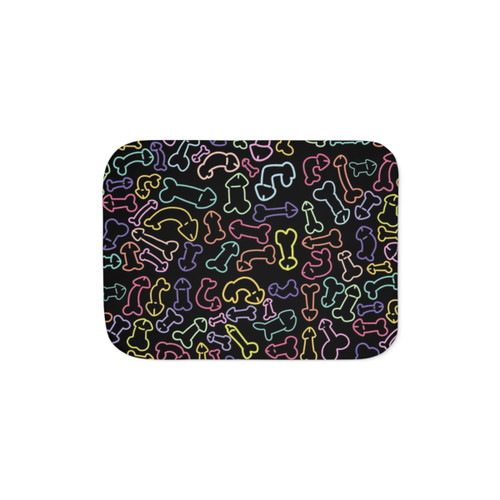 Pastel Penis Pattern Sherpa Blanket