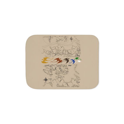 Dragonriders of Pern Maps Sherpa Blanket