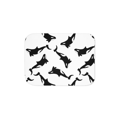 Orca Killer Whale Sherpa Fleece Blanket