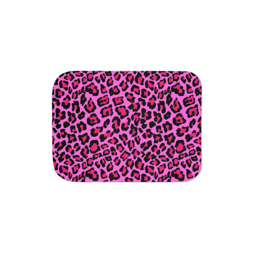 Hot Pink Leopard Print Sherpa Blanket