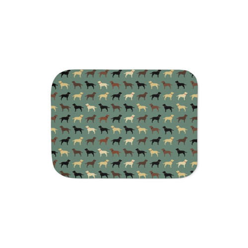 Labrador Retriever Sherpa Blanket with Dogs Pattern