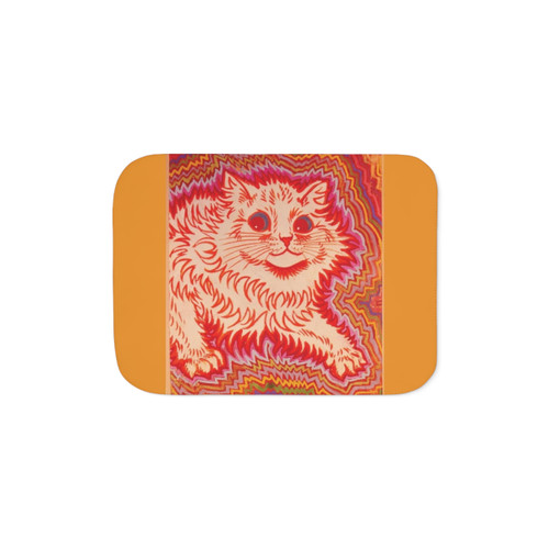 Psychedelic Cat Sherpa Blanket by Louis Wain