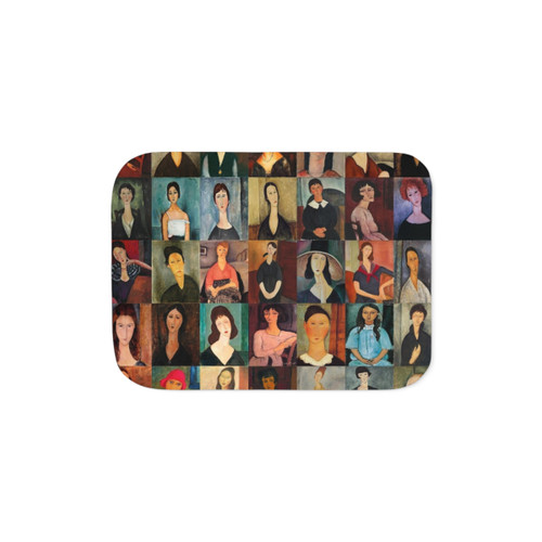 Amadeo Modigliani Sherpa Blanket featuring modern art design