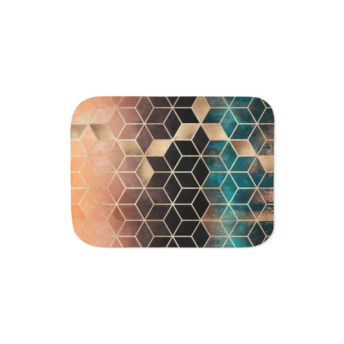 Ombre Dream Cubes Sherpa Blanket