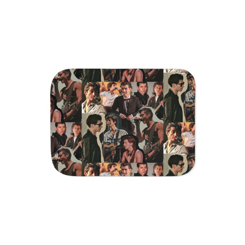 Alex Turner Collage Sherpa Blanket
