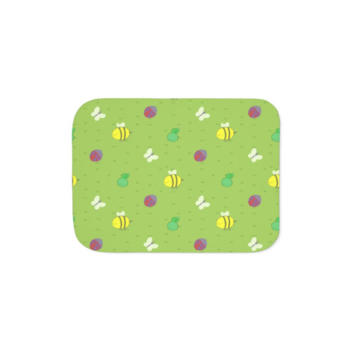 Adventure Time Sherpa Blanket with Colorful Cartoon Pattern