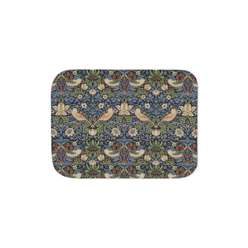 Iconic William Morris Strawberry Thief pattern Sherpa Blanket