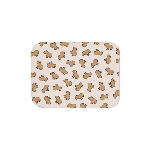 Capybara Sherpa Blanket - Soft and Cozy Throw Featuring the Adorable Capybara
