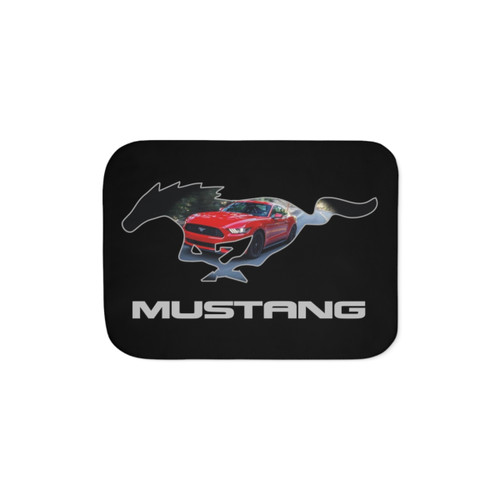 Ford Mustang Logo Sherpa Blanket