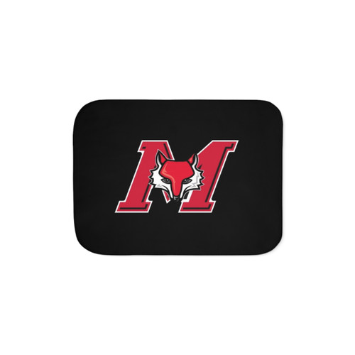 Cozy Sherpa Blanket with Marist College and Red Fox Design