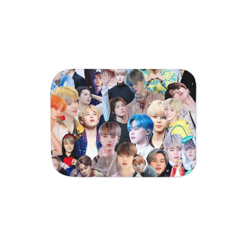 Jimin BTS Collage Sherpa Blanket