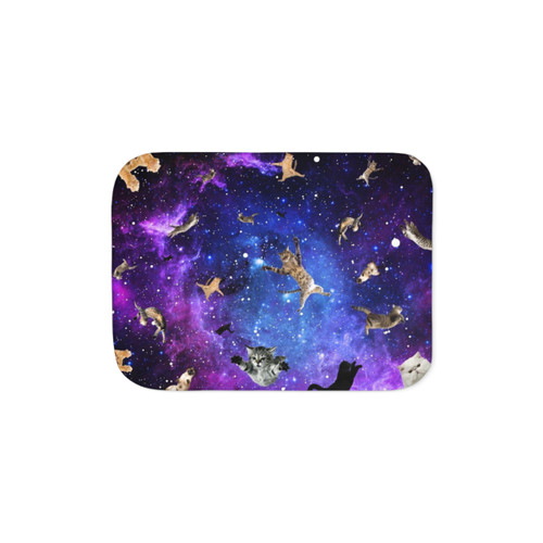 Space Cats Sherpa Blanket