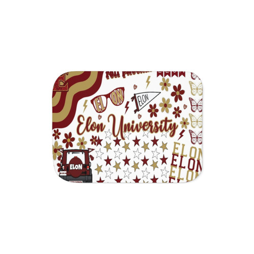 Elon University Sherpa Blanket - Cozy College Dorm Decor