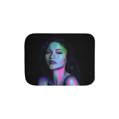 Colorful Zendaya Euphoria Sherpa Blanket