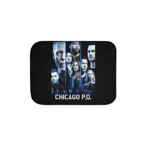 Black Sherpa Blanket with Chicago Med Graphic Designs