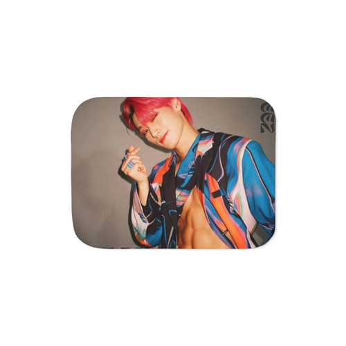 Choi San ATEEZ Sherpa Blanket