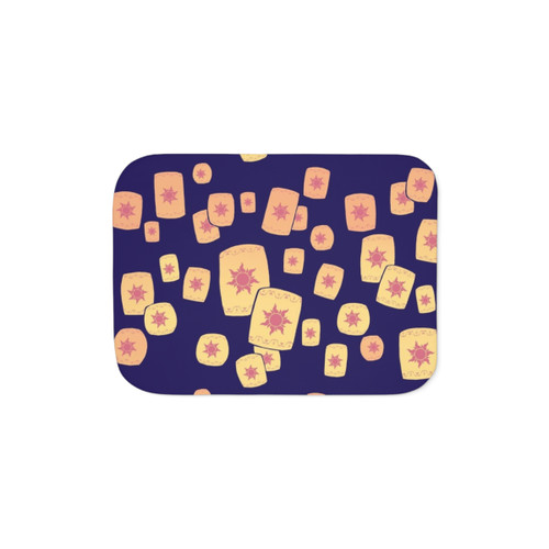 Floating Lanterns Gleam Sherpa Blanket