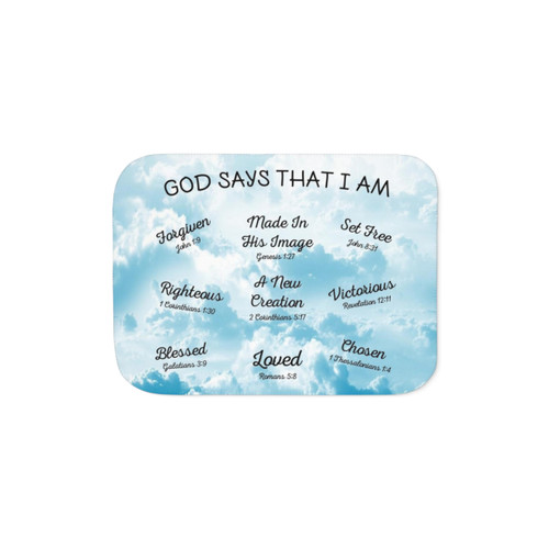 Inspirational Christian Bible Verses Sherpa Blanket