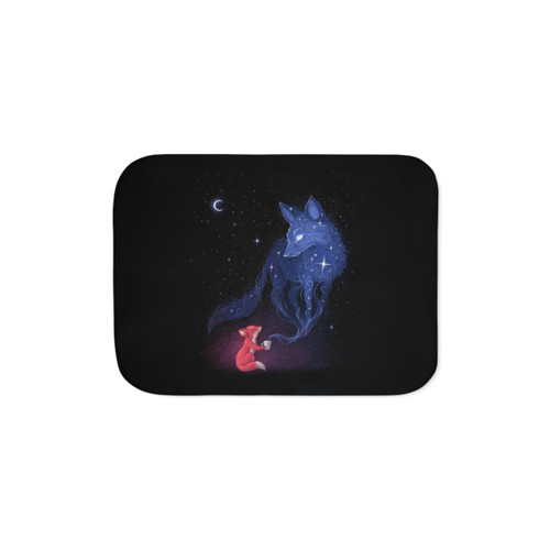 Celestial Sherpa Blanket - Cozy Space-Themed Throw