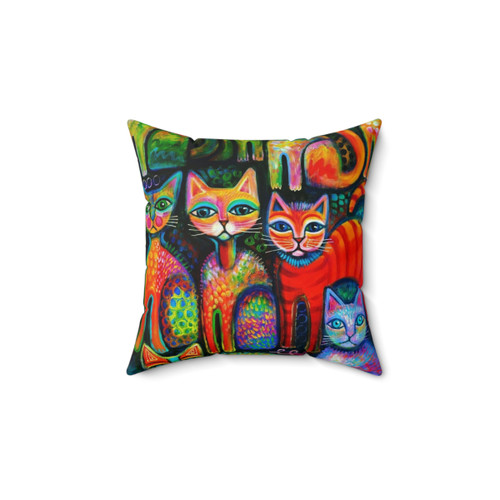 Colourful Kittens Decorative Pillow